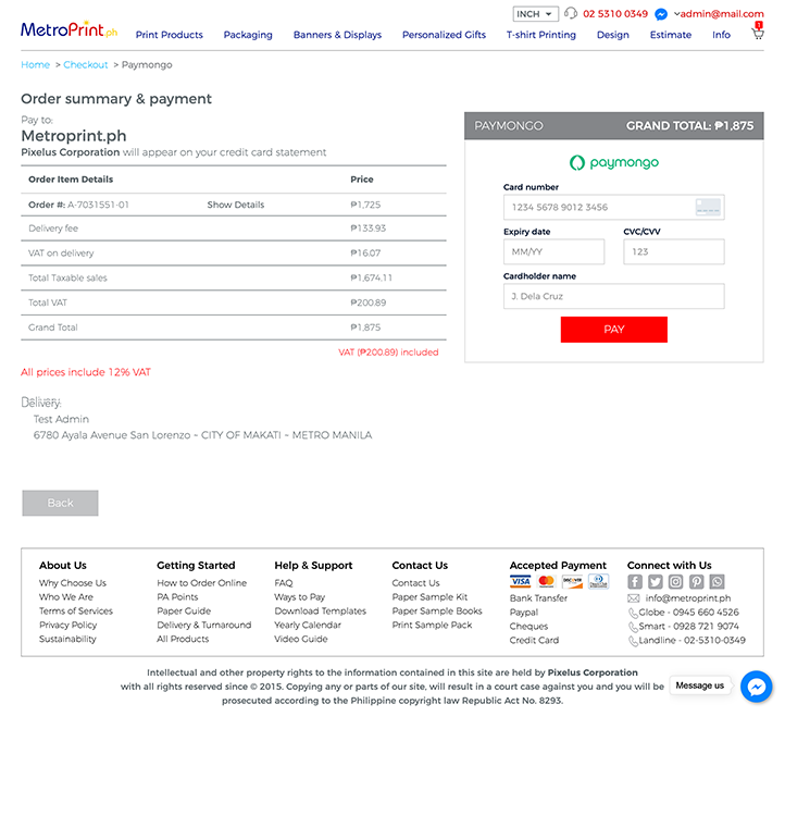 How To Order Online - Check order summary, and pay