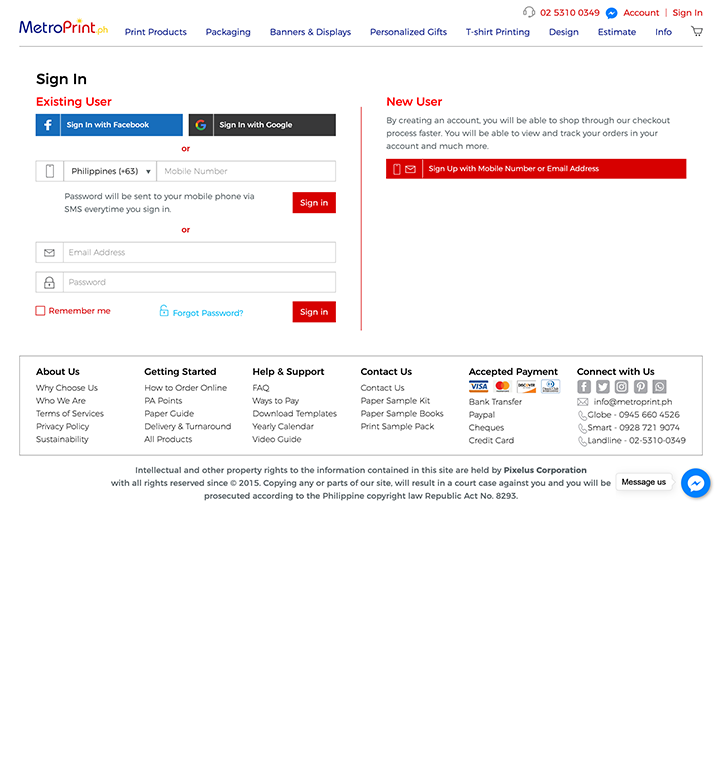 How To Order Online - Login or Sign In