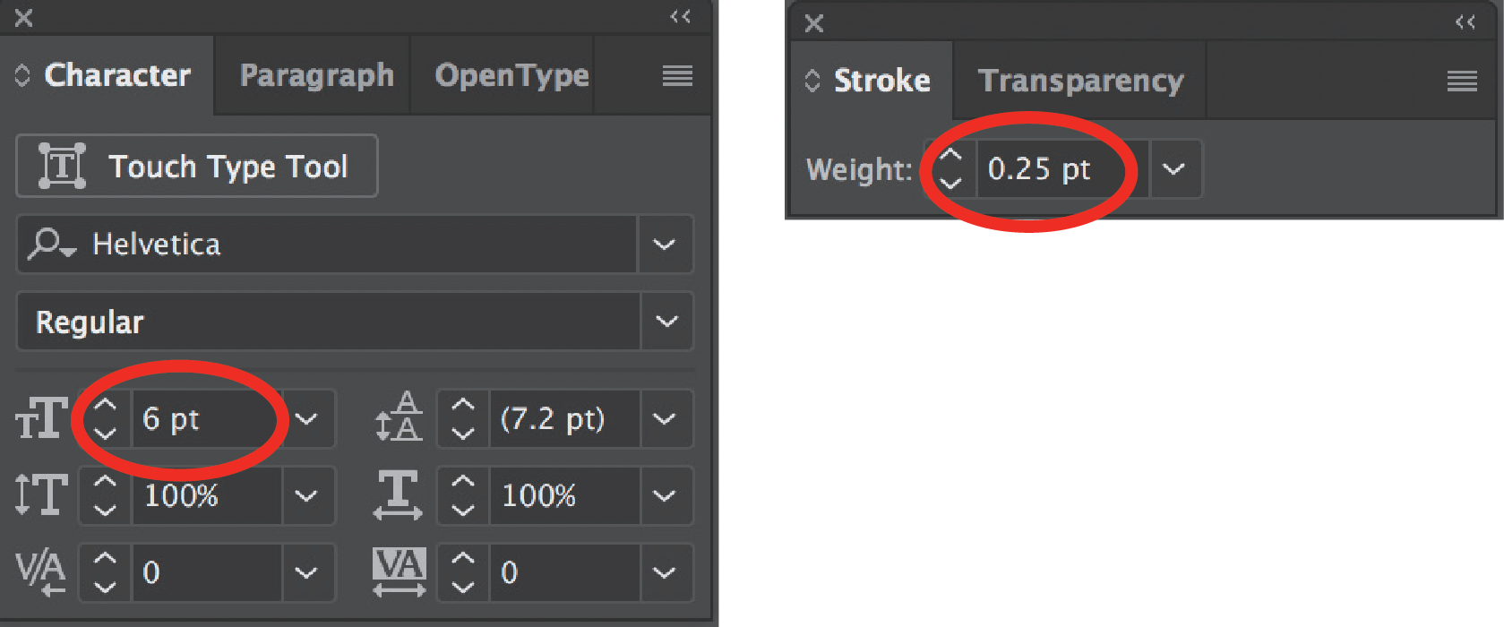 Halftones - Font sizes and Line weights